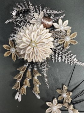 Akiさんの新作つまみ髪飾り|振袖レンタル・髪飾り|大阪都島、日産呉服・和田甚