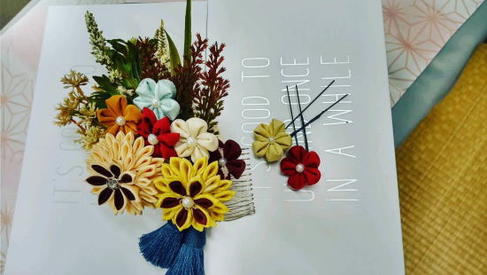 振袖用つまみ髪飾り・大阪都島日産呉服・和田甚