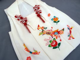 大阪/七五三･お宮参り衣装レンタル,正絹手描き被布コート：0012