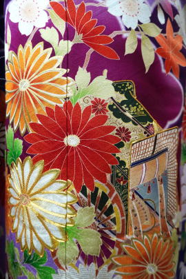 正絹京友禅振袖新柄紫【FUN-2057】|紫・振袖レンタル・販売|大阪都島、日産呉服・和田甚