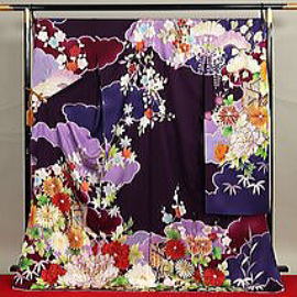 正絹京友禅振袖新柄入荷|紫・振袖レンタル・販売|大阪都島、日産呉服・和田甚