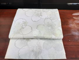 正絹振袖用袋帯・白地【whiteobi_503】大阪都島、日産呉服・和田甚