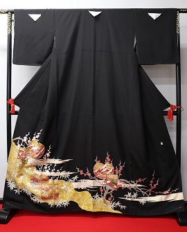 正絹手描き黒留袖|tr023|留袖レンタル大阪
