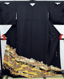正絹手描き京友禅黒留袖|tr022|留袖レンタル大阪