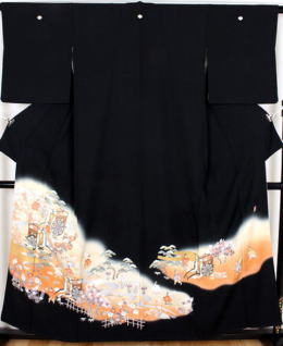 正絹久保耕縫い取り黒留袖|tmn-1005|留袖レンタル大阪
