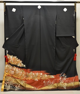 正絹最高級手描き京友禅、金駒刺繍黒留袖【trn-029】オーダー