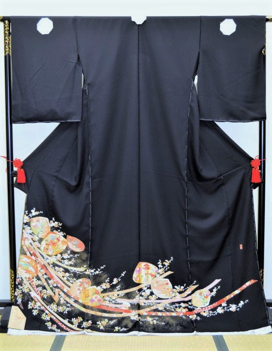 正絹最高級純金箔黒留袖【tr-005】レンタル|大阪・日産呉服